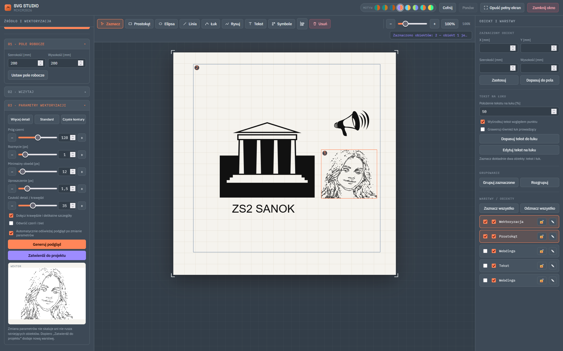 SVG Studio - edytor projektu SVG